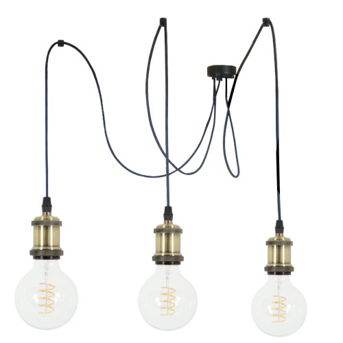 Przejdź do produktu Lampa pająk 3 retro gold