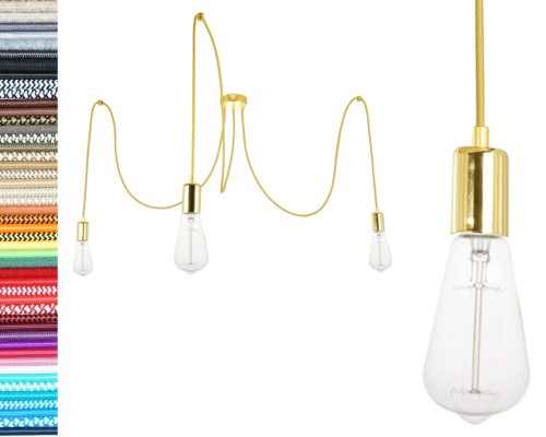 Przejdź do produktu Lampa pająk 3 0808 złota