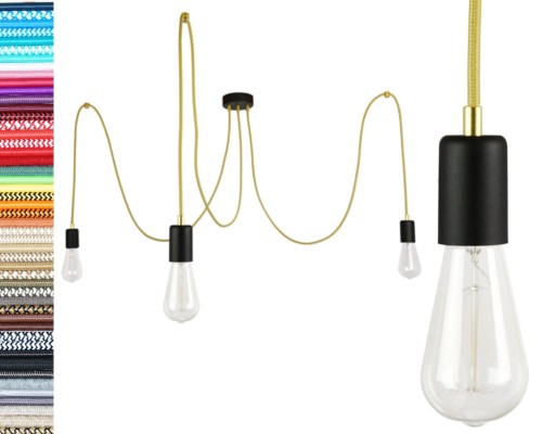 Przejdź do produktu Lampa pająk 3 0108 złota