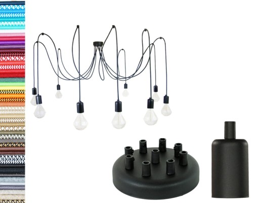 Przejdź do produktu Lampa pająk 9 czarna 0101S-23 czarny US-01