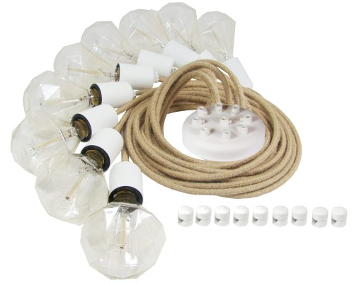 Przejdź do produktu Lampa pająk 9 biała 0202-N1JUTA Us-02