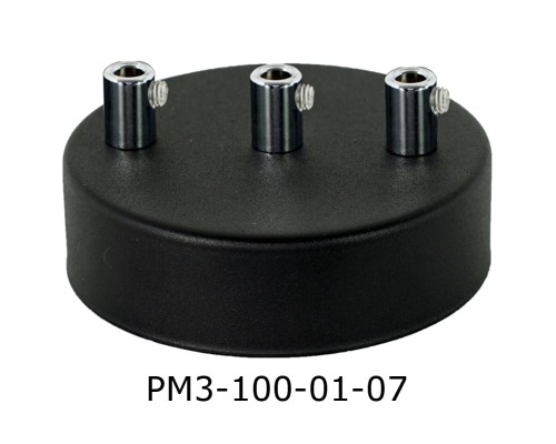 Przejdź do produktu Podsufitka metalowa 3 otworów 100mm czarna
