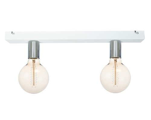 Przejdź do produktu Lampa Sufitowa Kinkiet Biała Chrom E27 Cleo 2-0207
