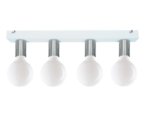 Przejdź do produktu Lampa 4xE27 Cleo 4-0207 biała chromowana srebrna Kinkiet