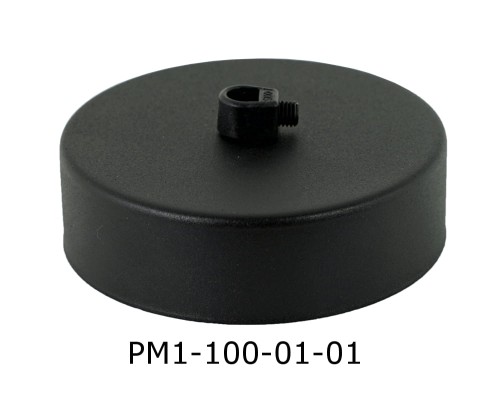Przejdź do produktu Podsufitka metalowa 1  otwór  100mm kolor czarna (1)