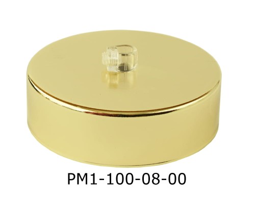 Przejdź do produktu Podsufitka metalowa 1 otwór 100mm złota (1)