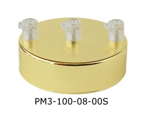 Przejdź do produktu Podsufitka metalowa 3 otwory  100mm złota 00S (1)