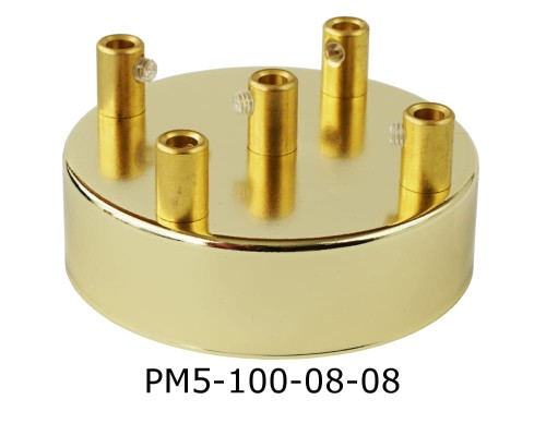 Przejdź do produktu Podsufitka metalowa 5 otworów  100mm złota hm (1)