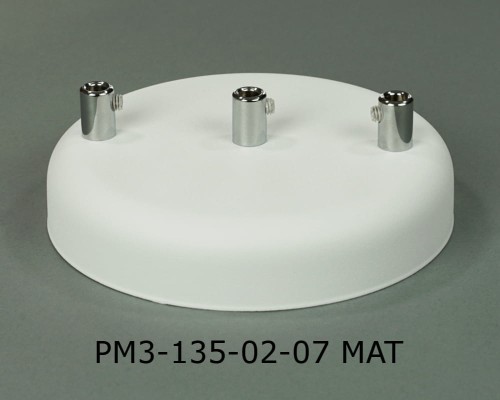 Przejdź do produktu Podsufitka metalowa 3 otwory 135mm kolor biały + chrom (1)