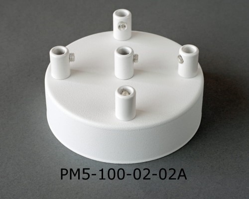 Przejdź do produktu Podsufitka metalowa 5 otworów 100mm kolor biały + biały hamulec (1)