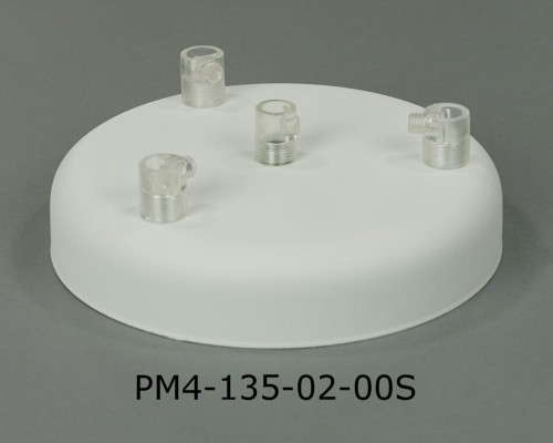 Przejdź do produktu Podsufitka metalowa 4 otwory 135mm kolor biały + hamulec przezroczysty (1)