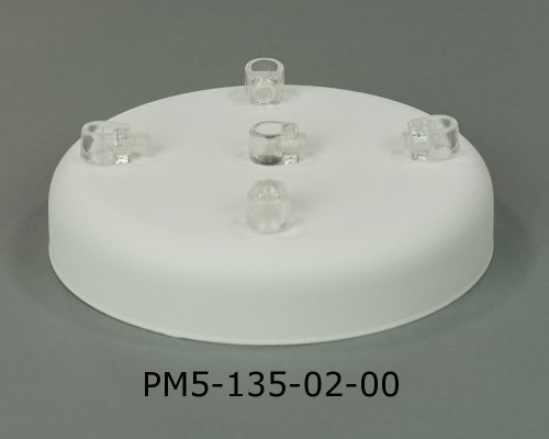Przejdź do produktu Podsufitka metalowa 5 otworów 135mm kolor biały (1)