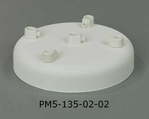 Przejdź do produktu Podsufitka metalowa 5 otworów 135mm kolor biały + biały (1)