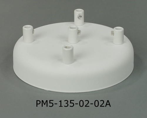 Przejdź do produktu Podsufitka metalowa 5 otworów 135mm kolor biały + biały hamulec (1)