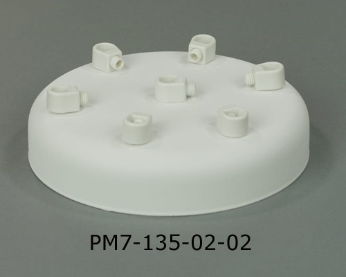 Przejdź do produktu Podsufitka metalowa 7 otworów 135mm kolor biały + biały (1)