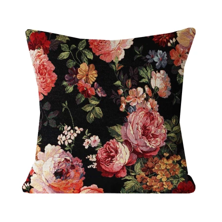 Poszewka 55x55cm RÓŻE Gobelinowa Poduszka Dekoracyjna Poldesign
