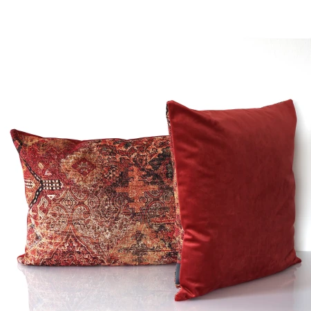 Poszewka KILIM 55x55 Boho Orientalna Ruda Ceglana Gobelinowa  Etno PolDesign