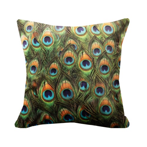 Przejdź do produktu Poszewka aksamitna 40x40cm PAWIE OKO Zielona