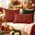 Bieżnik Świąteczny 220cm OSTROKRZEW burgund zielony czerwony dekoracyjny
