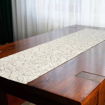 Bieżnik Świąteczny GRAFIC 260cm Nowoczesny Graficzny Beżowy Skandynawski