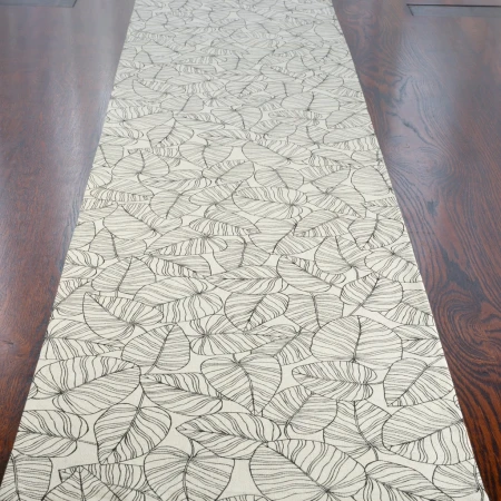 Bieżnik Świąteczny GRAFIC 340cm Nowoczesny Graficzny Beżowy Skandynawski