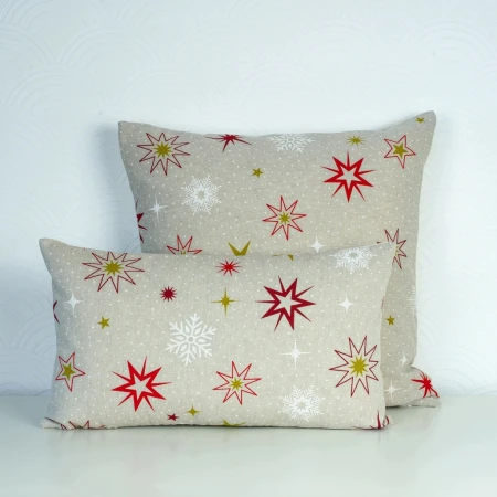 Poszewka Świąteczna 45x45 na Poduszkę dekoracyjną GWIAZDA bawełniana