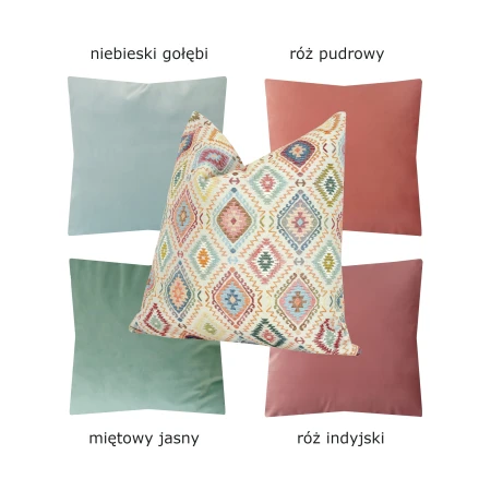 Bieżnik wielkanocny 180cm Gobelinowy Pastelowy Wiosenny Geometryczny