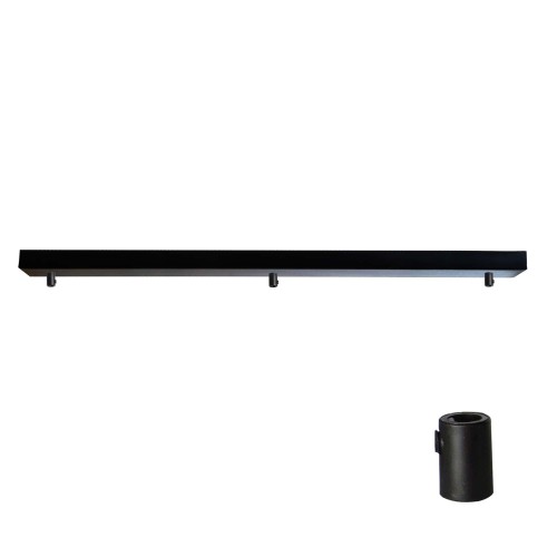 Przejdź do produktu Podsufitka do lampy 115cm 3 otwory czarna + 01S