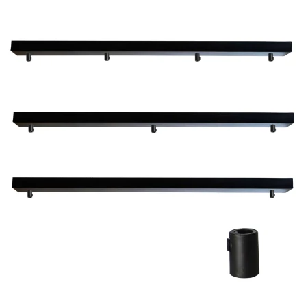 Podsufitka czarna prostokątna maskownica sufitowa 115cm 4 otwory +01S