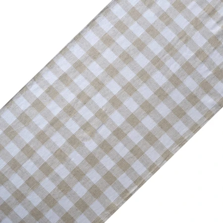Bieżnik na stół 100cm KRATA lniany skandynawski beżowy kremowy Poldesign