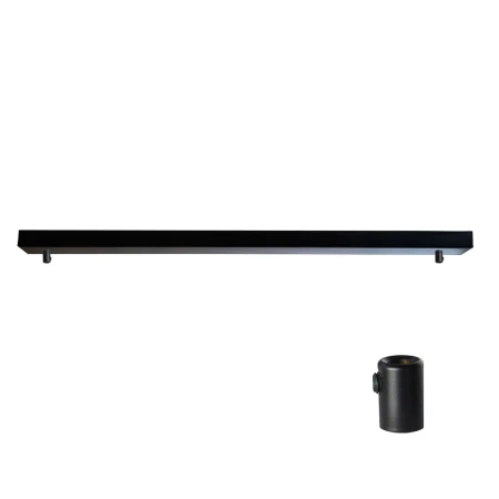 Podsufitka czarna prostokątna maskownica sufitowa 80cm 2 otwory +01A