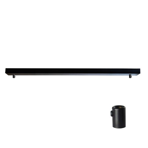 Przejdź do produktu Podsufitka do lampy 80cm 2 otwory czarna + 01A