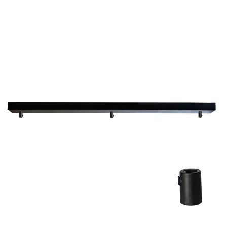 Podsufitka czarna prostokątna maskownica sufitowa 80cm 3 otwory +01S