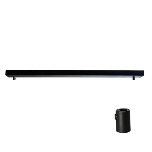 Przejdź do produktu Podsufitka do lampy 80cm 2 otwory czarna + 01S