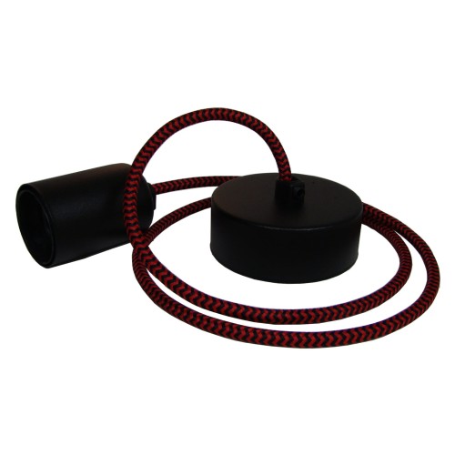 Przejdź do produktu Lampa zwis pojedynczy 0101 zebra czarno-czerwona 1m