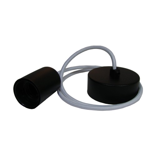 Przejdź do produktu Lampa zwis pojedynczy 0101 biała czarna 1m