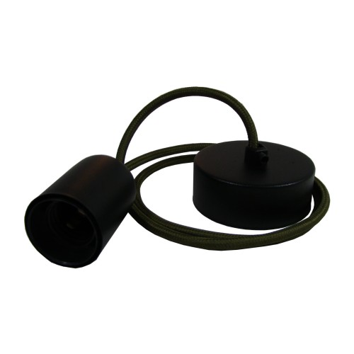 Przejdź do produktu Lampa zwis pojedynczy 0101 zielona czarna oliwka 1m
