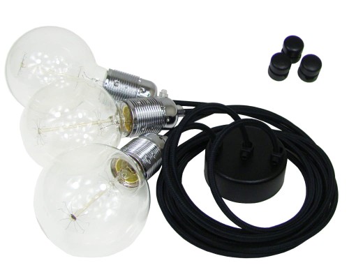 Przejdź do produktu Lampa pająk 3 OK0700 czarny