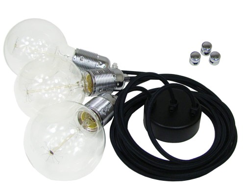 Przejdź do produktu Lampa pająk 3 OK0700 czarny