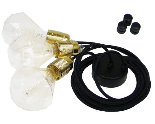 Przejdź do produktu Lampa pająk 3  OK0800 czarny złota