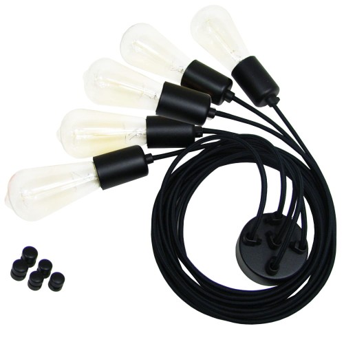 Przejdź do produktu Lampa pająk 5  czarny 0101-23 US-01