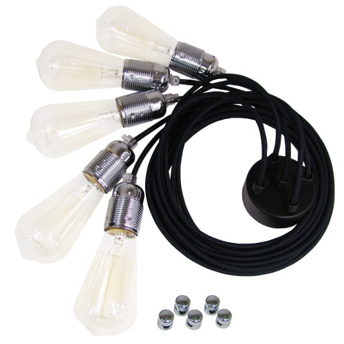 Przejdź do produktu Lampa pająk 5 chrom OK0700-23 US-07