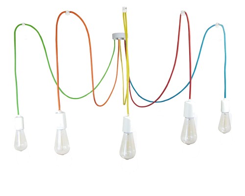Przejdź do produktu Lampa pająk 5 biała 0202-2,5,6,7,13 US-02