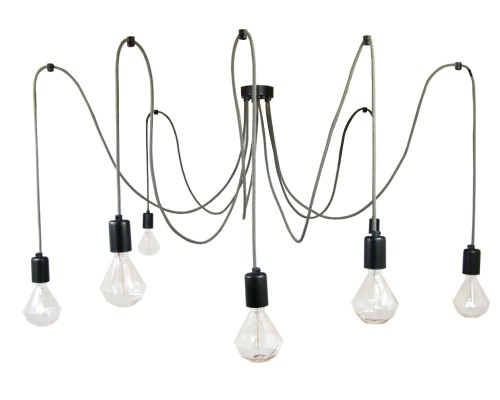 Przejdź do produktu Lampa pająk 7 czarna 0101-N4 US-01