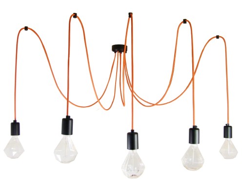 Przejdź do produktu Lampa pająk 5  0101 pomarańczowy