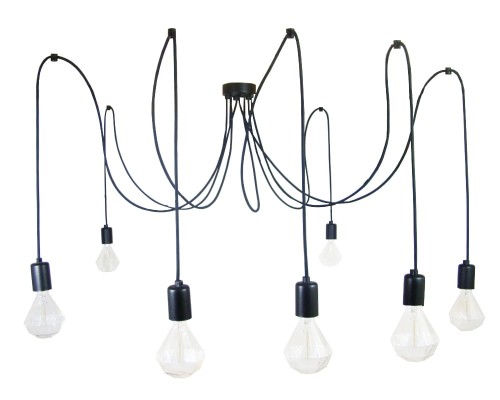 Przejdź do produktu Lampa pająk 7 0101_czarny US-01