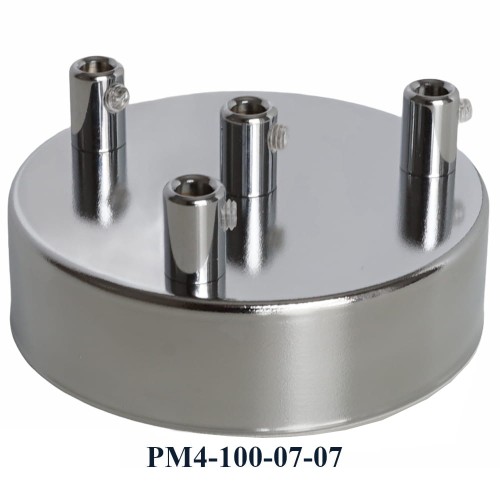 Przejdź do produktu Podsufitka maskownica sufitowa 4 otwory 100mm chrom srebrna