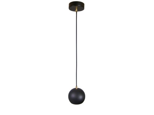 Przejdź do produktu Lampa wisząca kula 12cm czarna/czarna/gold