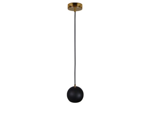 Przejdź do produktu Lampa wisząca kula 12cm czarna/gold/gold