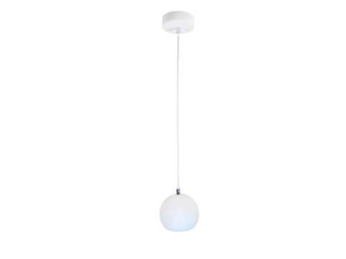 Przejdź do produktu Lampa wisząca kula 12cm biała/biała/chrom